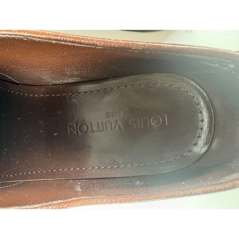 Louis Vuitton Brown Perforated Leather Men's Oxford Dress Shoes US 8.5